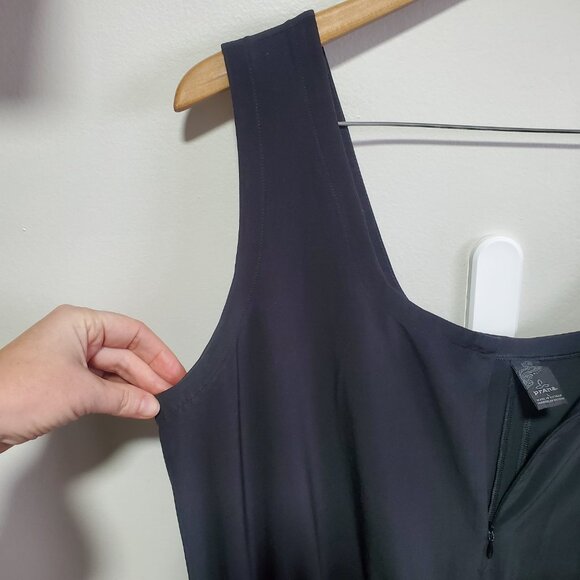 PRANA Railay Jumpsuit Tie Waist Zip Neck Stretch Relaxed Fit Black Women's Large - Picture 3 of 16